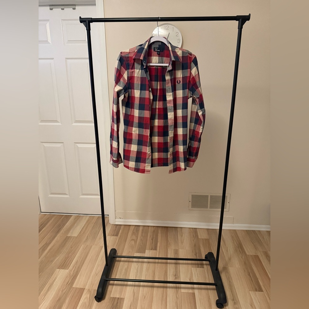 Fred Perry Red and Blue Plaid Shirt
